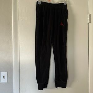 Black Jordan velvet joggers
